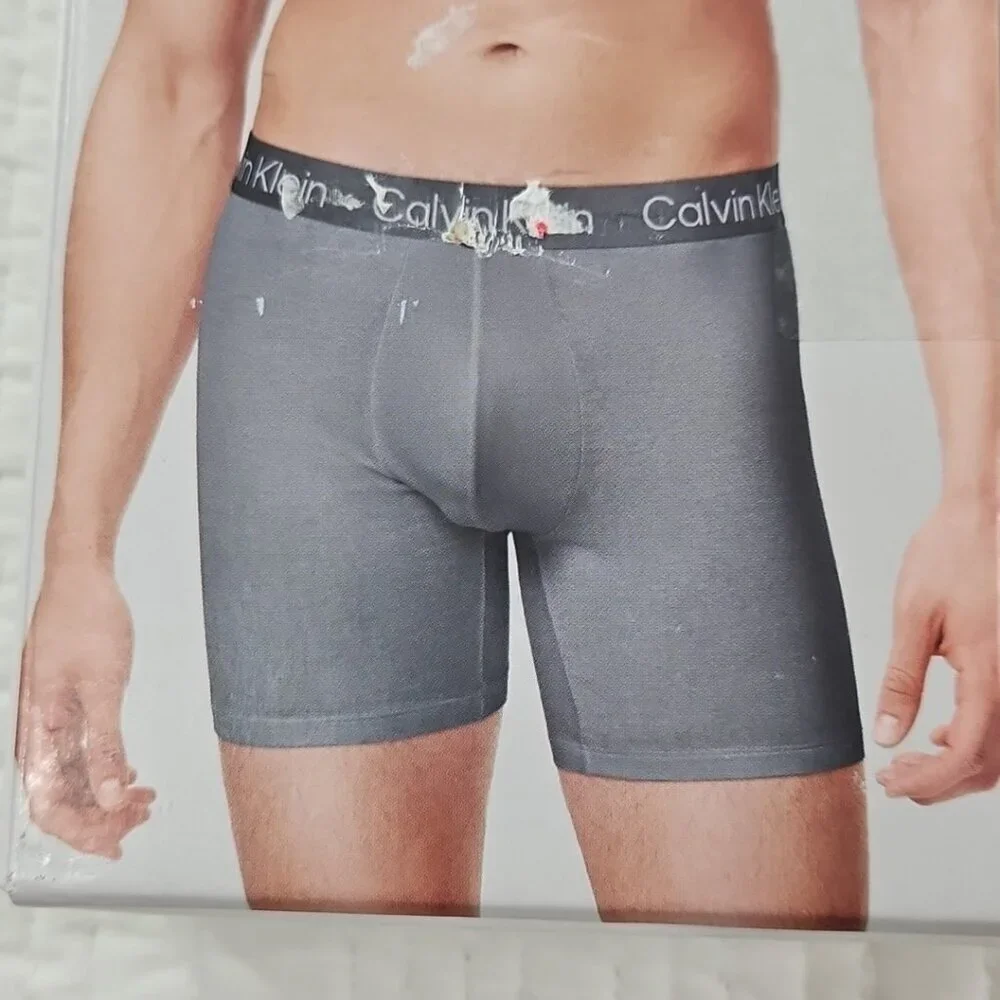 Calvin Klein‎ 3-Pack Boxer Briefs Men's XL Black Gray Organic Cotton Modal NEW